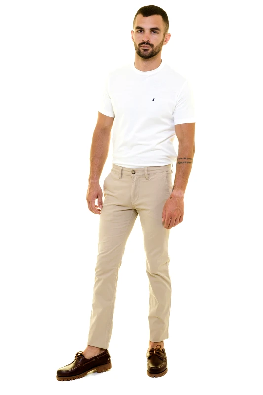 NAUTICA Nautica ανδρικό chino παντελόνι μονόχρωμο - P94011H Μπεζ