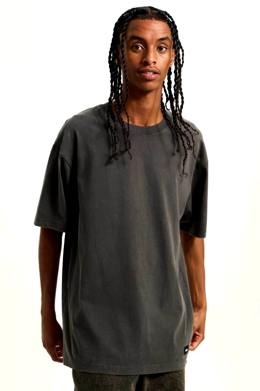 VANS Vans ανδρικό T-shirt με vintage overdye wash Loose Fit "Premium" - VN000PFJEMV1 Μαύρο