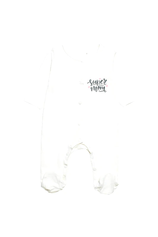 ALOUETTE Alouette βρεφικό φορμάκι με print "Tender Comforts" (1 - 12 μηνών) - 00481339 Εκρού