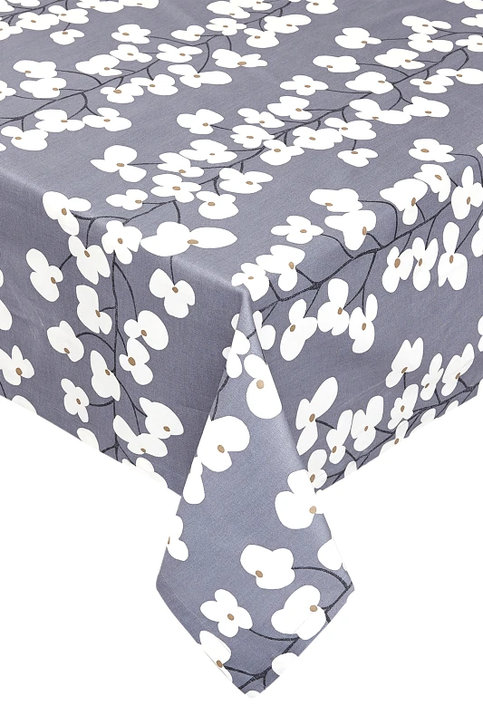 COINCASA Coincasa τραπεζομάντηλο με floral print 140 x 200 cm - 007144717 Γκρι