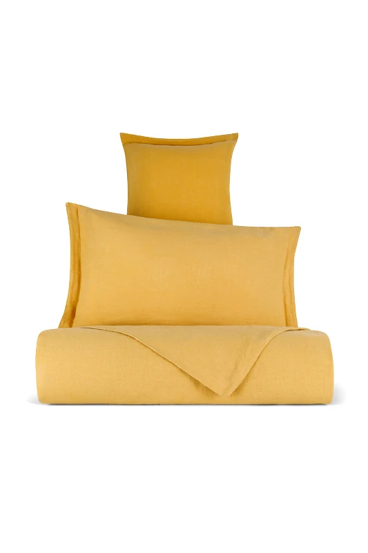 COINCASA Coincasa παπλωματοθήκη υπέρδιπλη μονόχρωμη "Zefiro" 220 x 240 cm - 007242525 Μουσταρδί