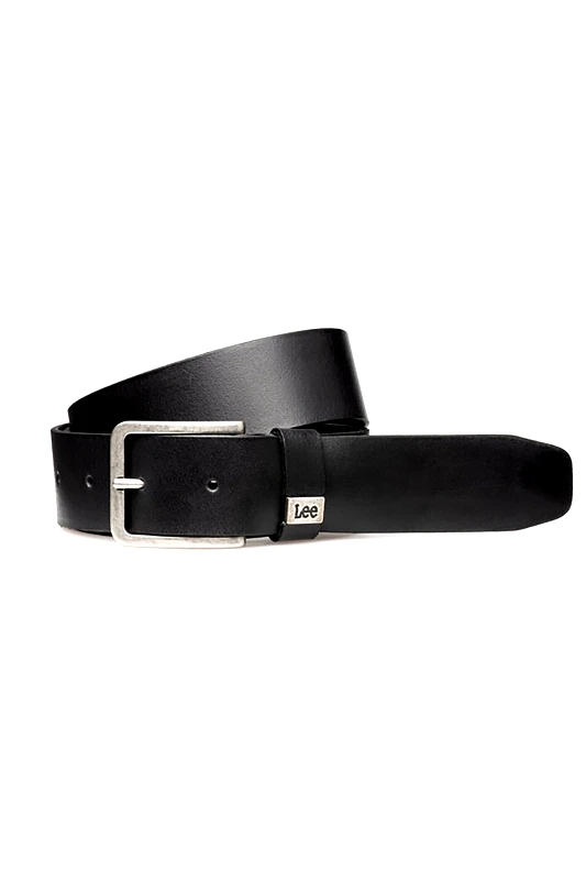 LEE Lee® ανδρική δερμάτινη ζώνη "Small Logo" - 112124604 Μαύρο