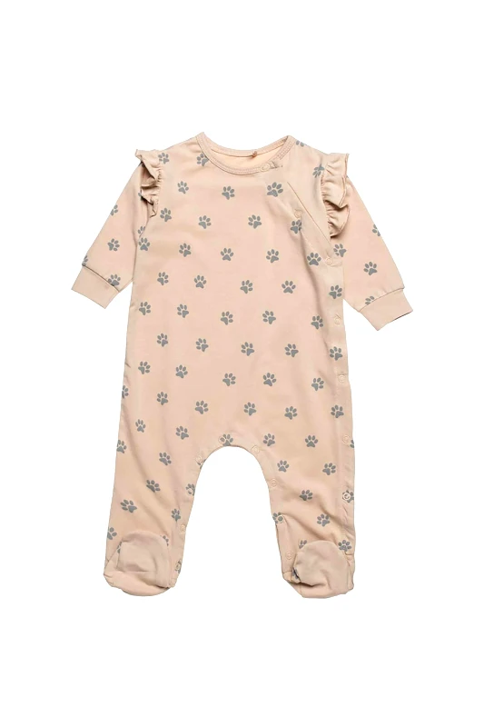 ALOUETTE Alouette βρεφικό φορμάκι με βολάν και all-over print (1-12 μηνών) - 00481354 Ροζ