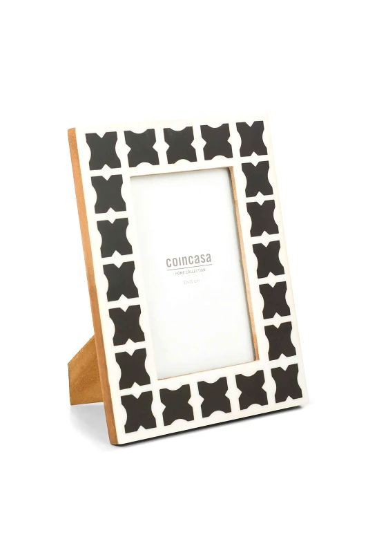 COINCASA Coincasa διακοσμητική κορνίζα από ρητίνη με contrast σχέδιο 15 x 10 cm - 007357669 Λευκό