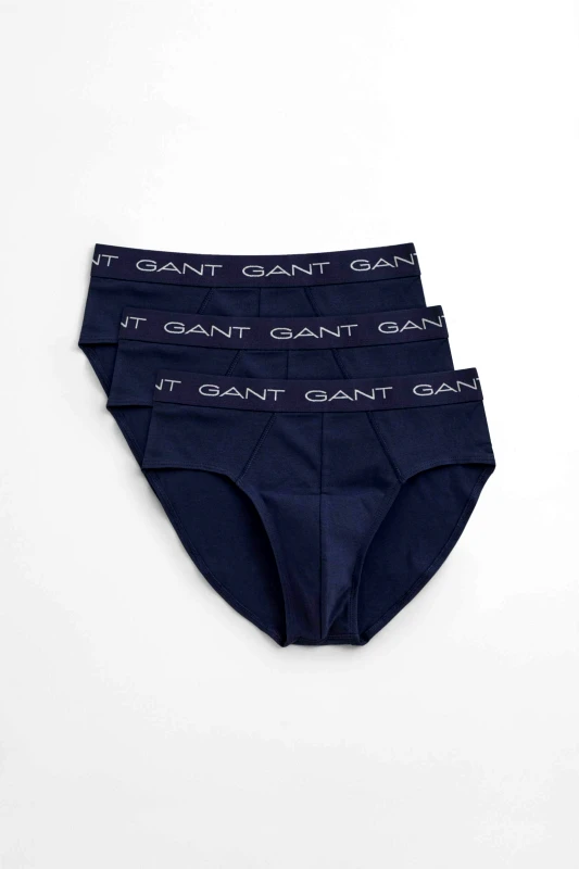 GANT Gant σετ ανδρικά εσώρουχα σλιπ με λογότυπο Slim Fit (3 τεμάχια) - 900023001 Μπλε Σκούρο