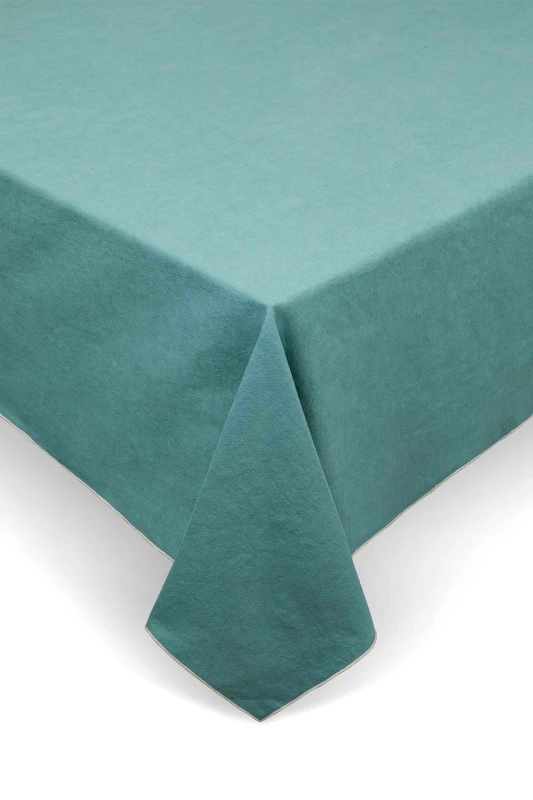 COINCASA Coincasa τραπεζομάντηλο μονόχρωμο από βαμβάκι και λινάρι 140 x 200 cm - 007409699 Πετρόλ