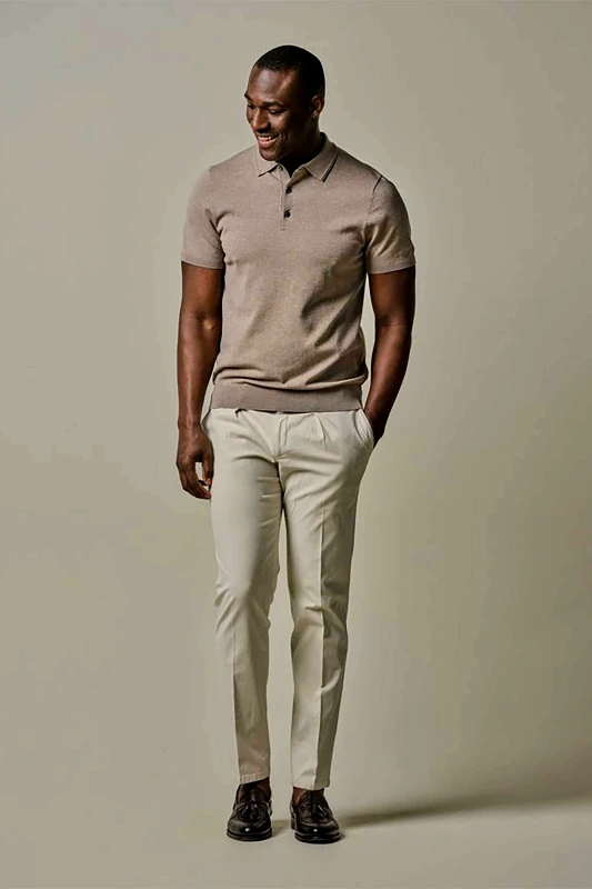 PROFUOMO Profuomo ανδρικό chino παντελόνι Relaxed Fit - PP2Q00004A Μπεζ