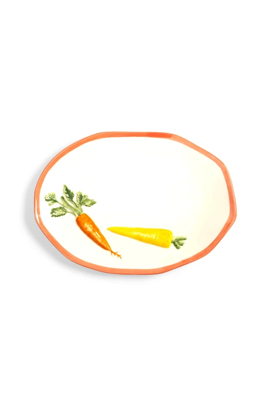 &K AMSTERDAM &K Amsterdam κεραμική πιατέλα "Carota" 40 x 28 x 3.5 cm - 2187-02