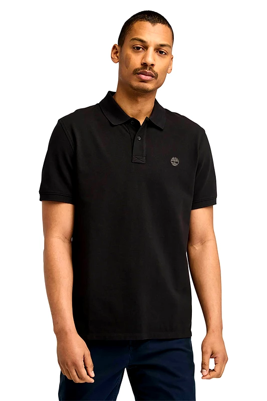 TIMBERLAND Timberland ανδρική μπλούζα πόλο πικέ με κεντημένο logo tree Regular Fit "Millers River" - TB0A6VDP0011 Μαύρο
