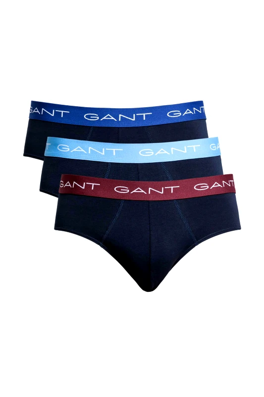 GANT Gant σετ ανδρικά εσώρουχα brief με λογότυπο στο λάστιχο (3 τεμάχια) - 902033602 Μπλε Σκούρο