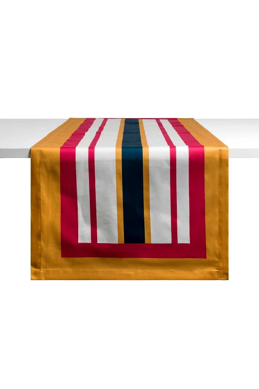 COINCASA Coincasa ράνερ βαμβακερό twill με ριγέ σχέδιο 45 x 140 cm - 007479048 Πολύχρωμο