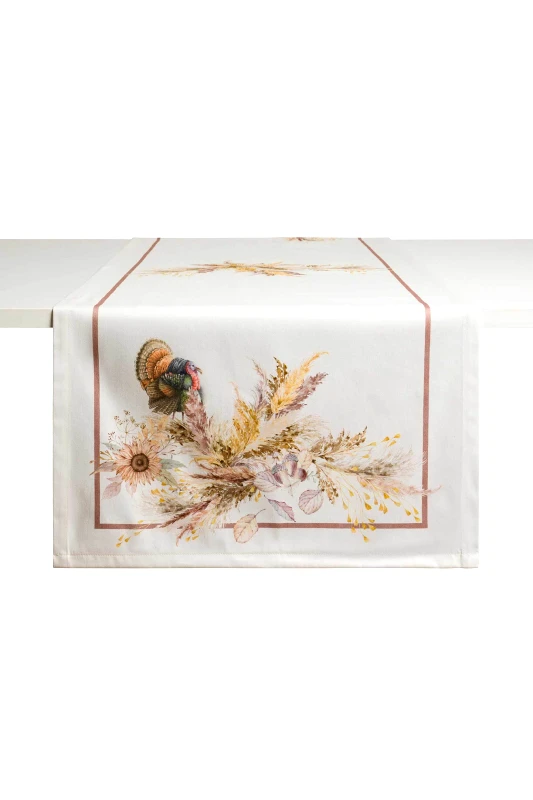 COINCASA Coincasa ράνερ βαμβακερό με all-over print 50 x 150 cm - 007493434 Εκρού