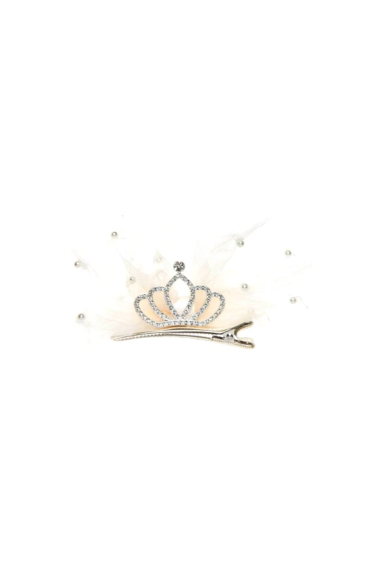 ALOUETTE Alouette παιδικό κλιπ μαλλιών τούλι με στρας - 00032068 Λευκό