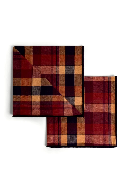 COINCASA Coincasa σετ πετσέτες κουζίνας με καρό σχέδιο 42 x 42 cm (2 τεμάχια) - 007494051 Κόκκινο