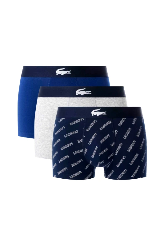 LACOSTE Lacoste σετ ανδρικά εσώρουχα trunk με λογότυπο (3 τεμάχια) - 5H1288-00 Μπλε Σκούρο