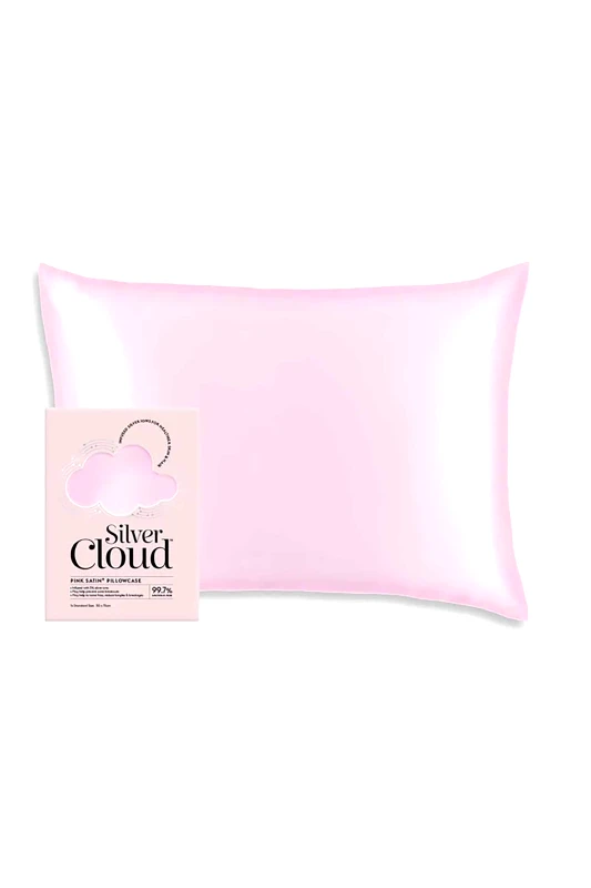 SILVER CLOUD Silver Cloud μαξιλαροθήκη σατέν εμποτισμένη με ιόντα αργύρου "Pink" - SZYSC-PCPNK