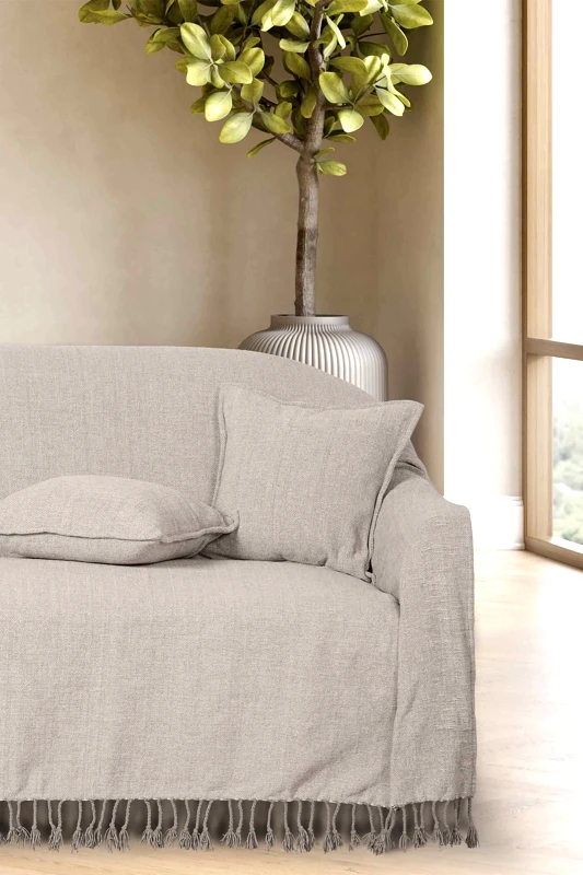 DAS HOME Das Home ριχτάρι τριθέσιου καναπέ "0272" 180 x 300 cm - 420618300272 Γκρι Ανοιχτό