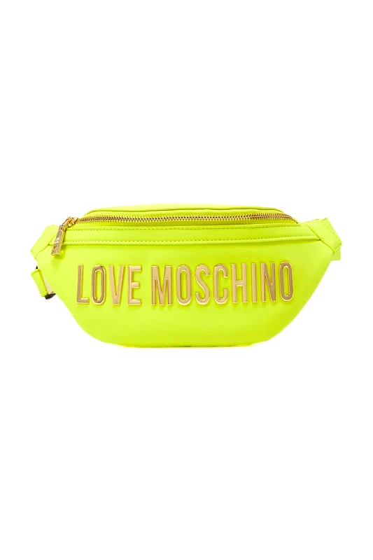 LOVE MOSCHINO Love Moschino γυναικεία τσάντα μέσης μονόχρωμη με ανάγλυφο λογότυπο "Bold Love" - JC4195PP1IKD0 Πράσινο Lime