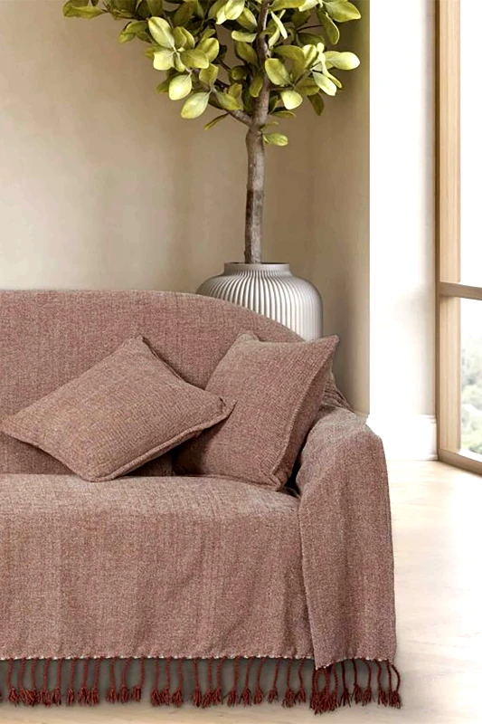 DAS HOME Das Home ριχτάρι διθέσιου καναπέ "0274" 180 x 250 cm - 420618250274 Βυσσινί
