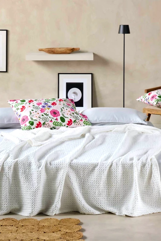 KENTIA Kentia κουβέρτα μονή waffle pattern "Illusion 00" 170 x 250 cm - 000071312