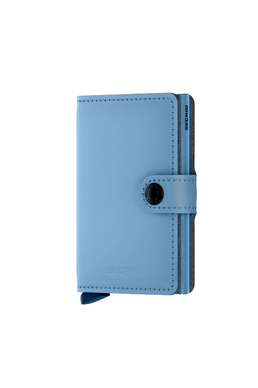 SECRID Secrid unisex πορτοφόλι μονόχρωμο με logo print στο πλάι "Miniwallet Yard Powder" - MYp-Sky Blue