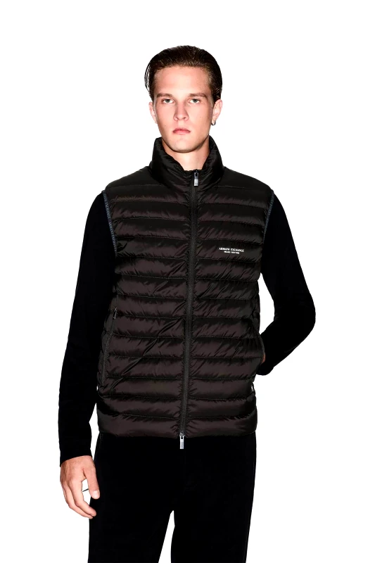 ARMANI EXCHANGE Armani Exchange ανδρικό αμάνικο μπουφάν με καπιτονέ σχέδιο Regular Fit - XM001576AF16927 Καφέ