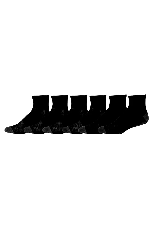 COLUMBIA Columbia σετ ανδρικές κοντές κάλτσες "Fashion Quarter With Pique Footbed" (6 ζευγάρια) - C1182BlackL Μαύρο