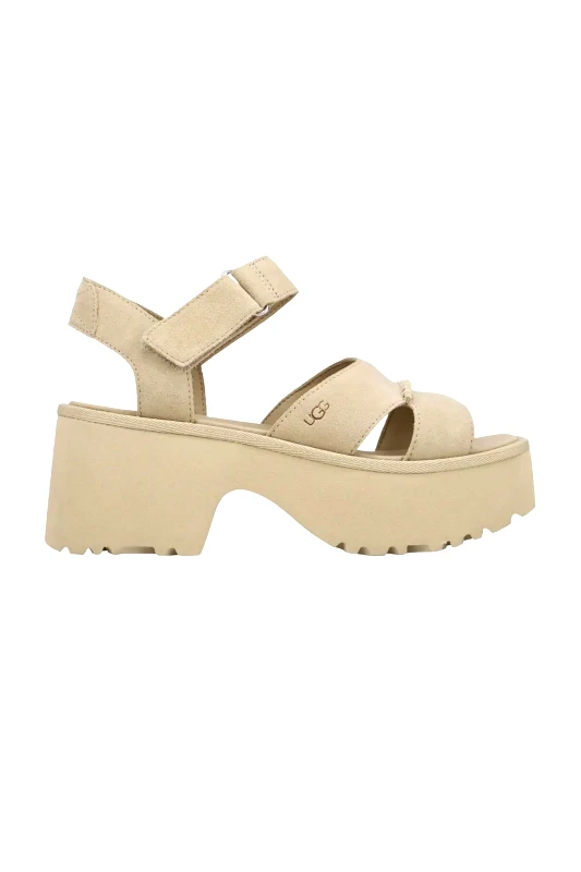UGG Ugg γυναικεία suede πέδιλα "New Heights Ankle Strap" - 1167475 Εκρού