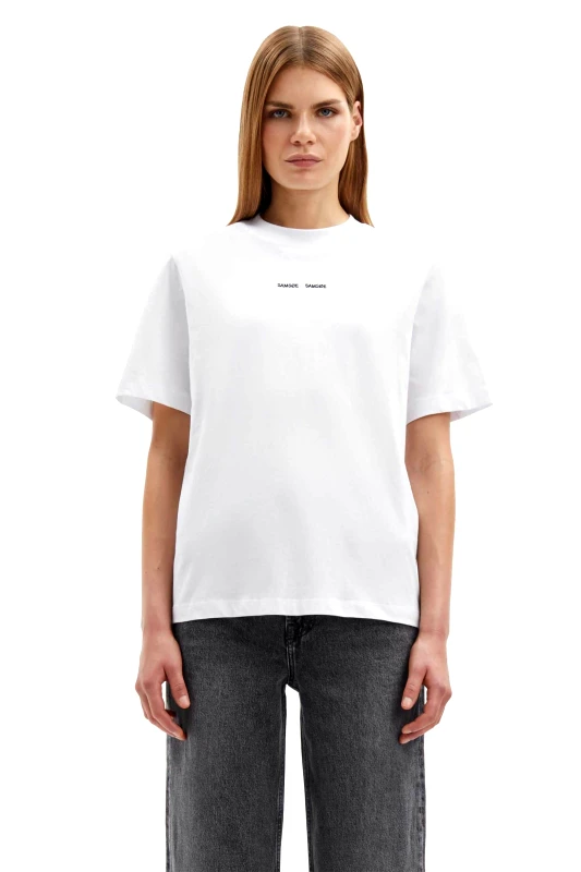 SAMSØE SAMSØE Samsøe Samsøe γυναικείο T-shirt με logo μονόχρωμο "Sadalila" - F10000011 Λευκό