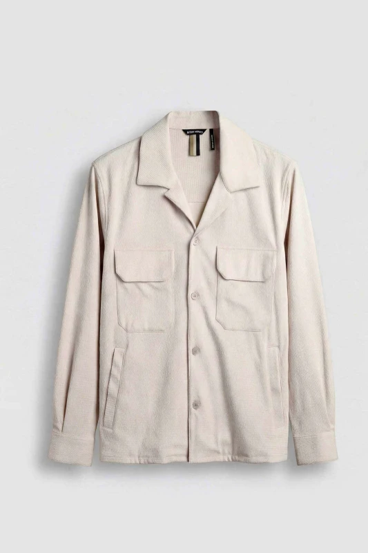 ANTONY MORATO Antony Morato ανδρικό overshirt με πολλαπλές τσέπες Regular Straight Fit - SL00785150229 Μπεζ