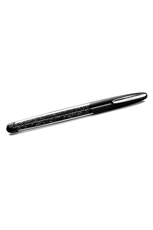 SWAROVSKI Swarovski γυναικείο στυλό rollerball μαύρο, επιμετάλλωση χρωμίου "Crystalline" - 5717137