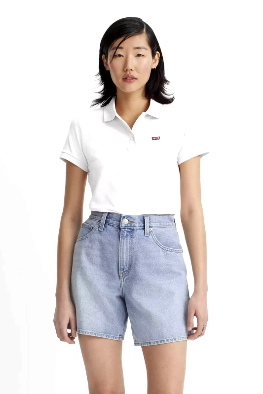 LEVI'S Levi's® γυναικεία μπλούζα πόλο πικέ με λογότυπο Slim Fit - 525990000 Λευκό