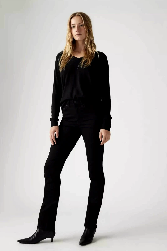 LEVI'S Levi's® γυναικείο ψηλόμεσο τζιν παντελόνι πεντάτσεπο Slim Straight Fit "724" - 188830321 Μαύρο