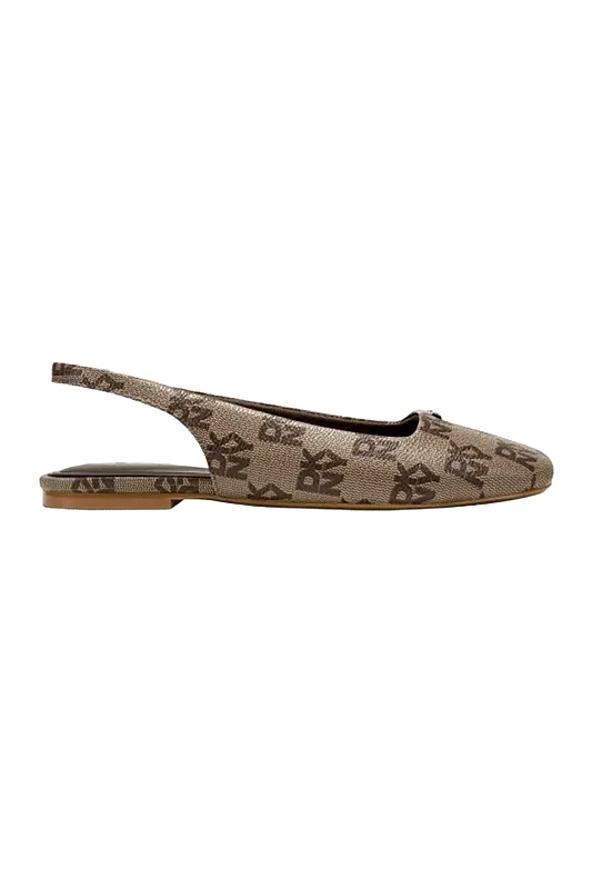 DKNY DKNY γυναικείες μπαλαρίνες Slingback με all-over logo print "Darrow logo" - K1633495 Μπεζ
