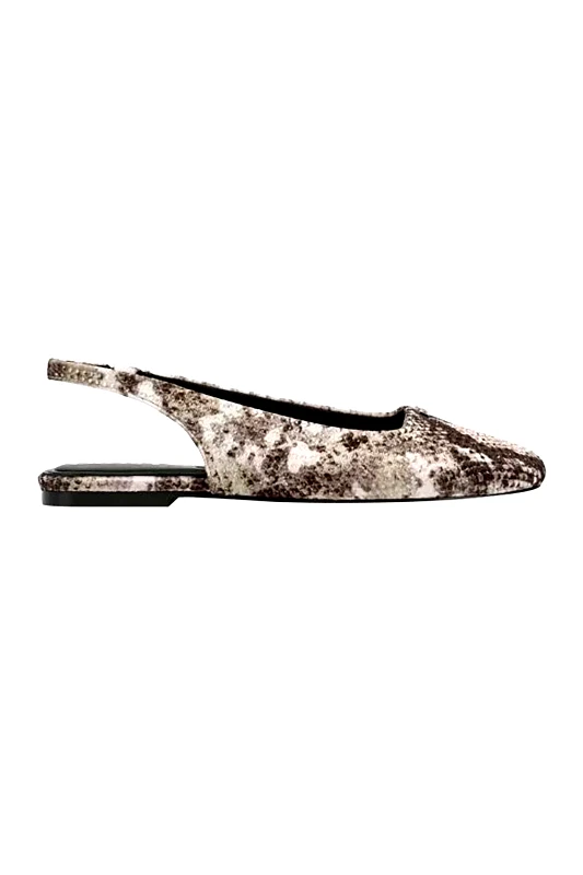 DKNY DKNY γυναικείες μπαλαρίνες Slingback με all-over print "Darrow logo" - K1665915 Μπεζ