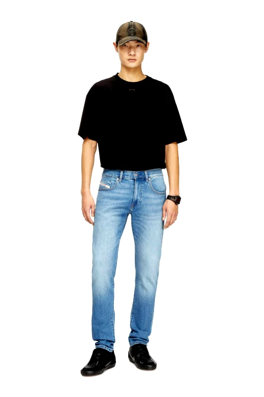DIESEL Diesel ανδρικό τζιν παντελόνι πεντάτσεπο Slim Fit "2019 D-Strukt Oadbk" - S26A035580ADBK Denim Blue