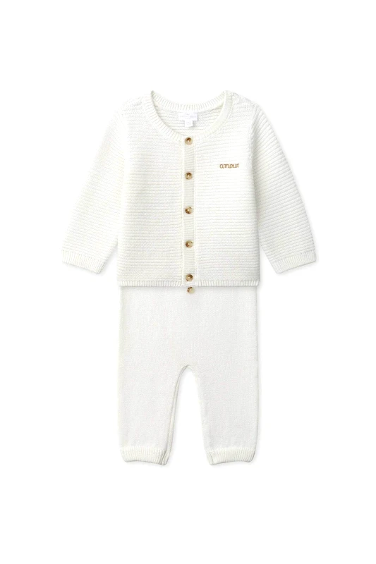 DPAM DPAM βρεφικό σετ για κορίτσια "Cosy Soft" (2 τεμάχια) - 372703 Λευκό