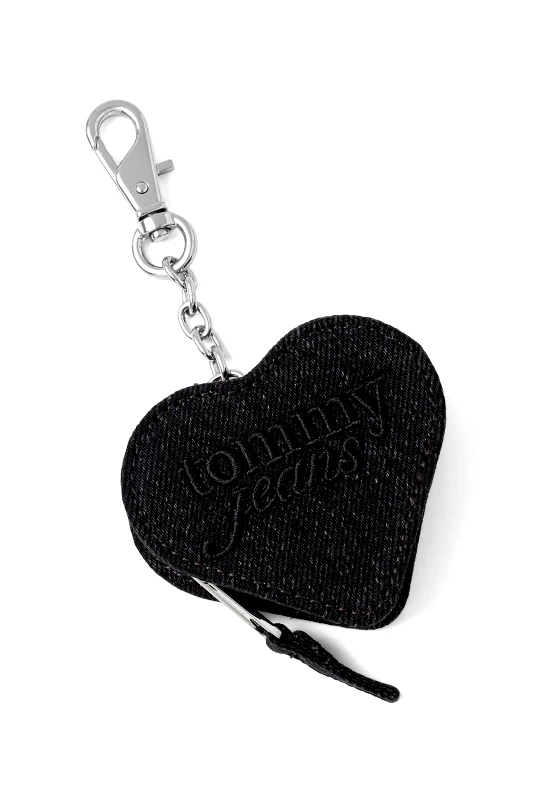 TOMMY JEANS Tommy Jeans γυναικείο μπρελόκ με κρίκο και ανάγλυφο logo - AW0AW18171 Μαύρο