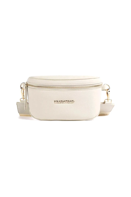 VALENTINO BY MARIO VALENTINO Valentino γυναικείο τσαντάκι μέσης με μεταλλικό λογότυπο "Miramar" - 73LVBS7UE54G/MI Εκρού