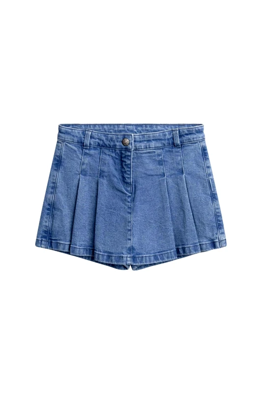 DPAM DPAM παιδική denim φούστα-σορτς για κορίτσια "Classic Skort" - 371094 Denim Blue