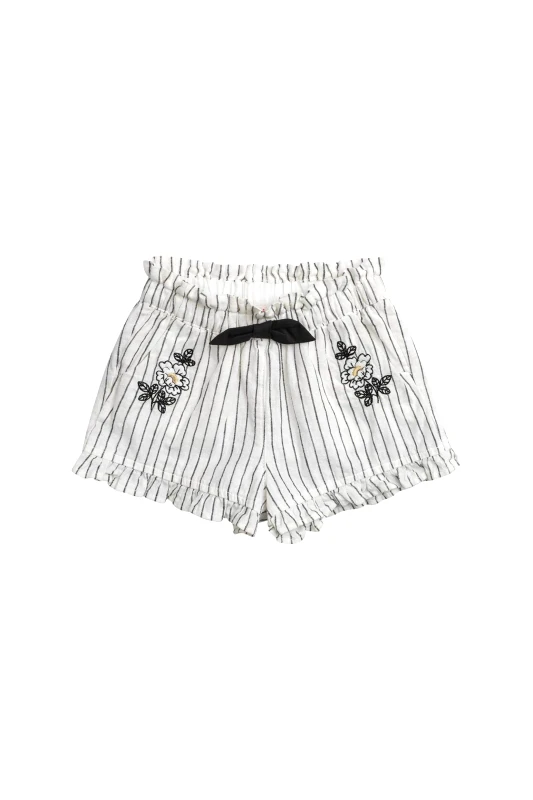 DPAM DPAM βρεφικό σορτς για κορίτσια "Striped Flower" - 373378 Λευκό