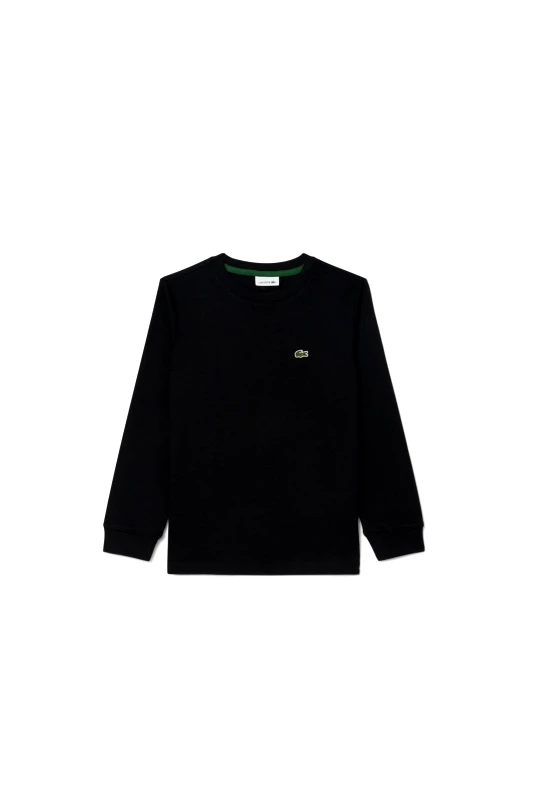 LACOSTE Lacoste παιδική μακρυμάνικη μπλούζα με κεντημένο λογότυπο Classic Fit - TJ0804 Μαύρο