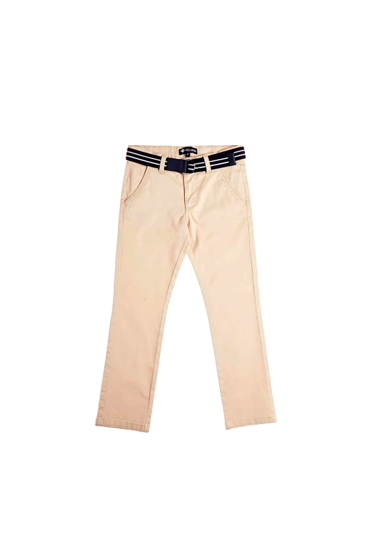 ALOUETTE Alouette παιδικό παντελόνι chino με ζώνη (6-16 ετών) - 00913647 Μπεζ