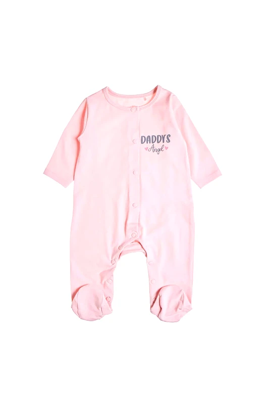 ALOUETTE Alouette βρεφικό φορμάκι με lettering (1-12 μηνών) - 00481340 Ροζ