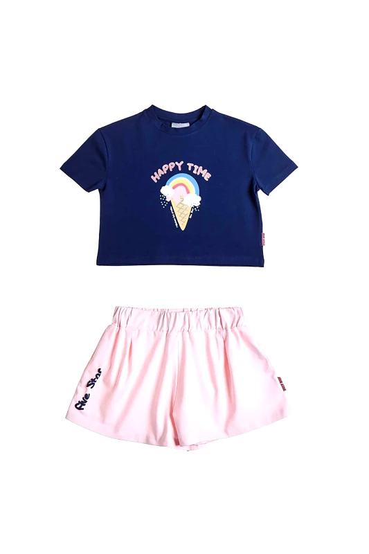 ALOUETTE Alouette παιδικό σετ crop top και σορτς "Five Star" (2 τεμάχια) - 00270765 Μπλε Σκούρο