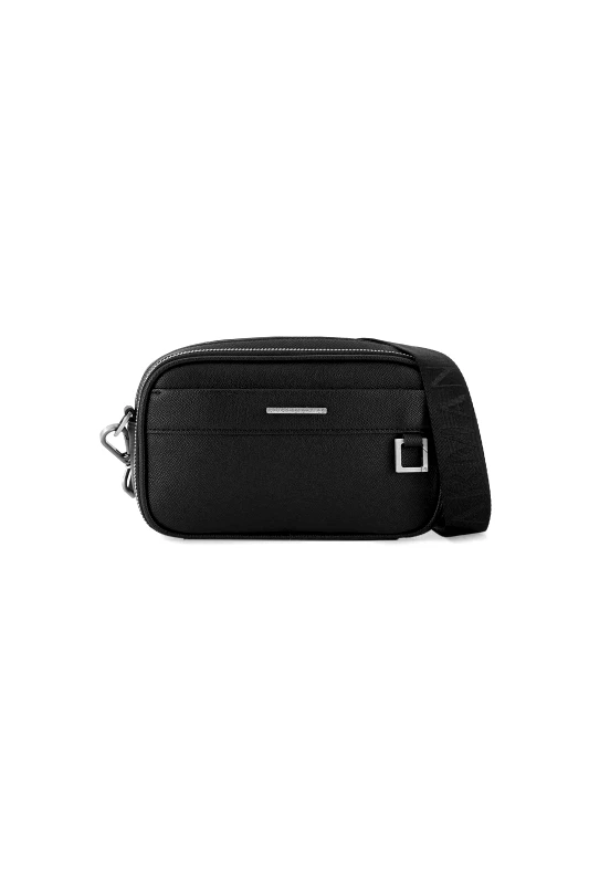 ARMANI EXCHANGE Armani Exchange ανδρικό νεσεσέρ με μεταλλικό λογότυπο - XM002040AF19931 Μαύρο