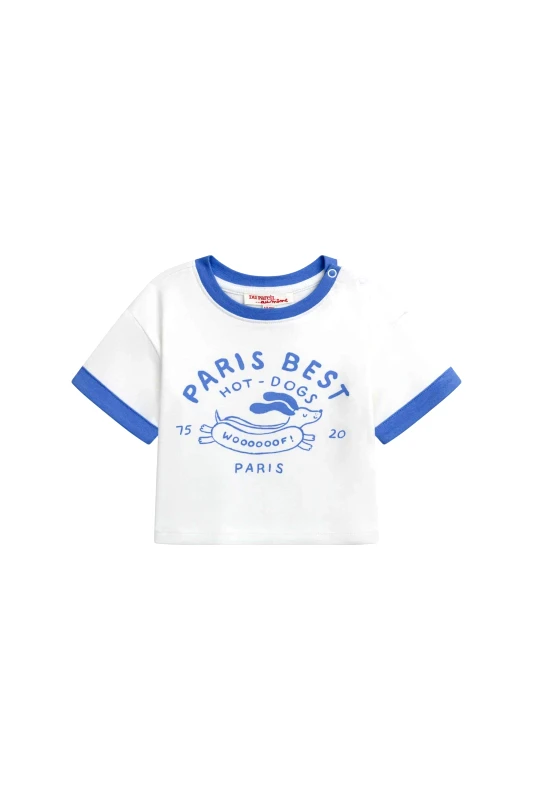 DPAM DPAM βρεφική μπλούζα για αγόρια "Paris Best" - 370713 Λευκό