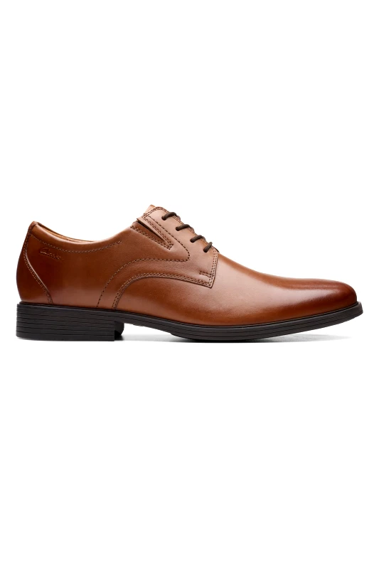 CLARKS Clarks ανδρικά δερμάτινα παπούτσια "Whiddon Plain" - 26152919 Ταμπά