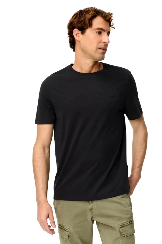 CAMEL ACTIVE Camel Active ανδρικό T-shirt με κεντημένο monogram Regular Fit - C261NOS-409700-9T87 Μπλε Σκούρο