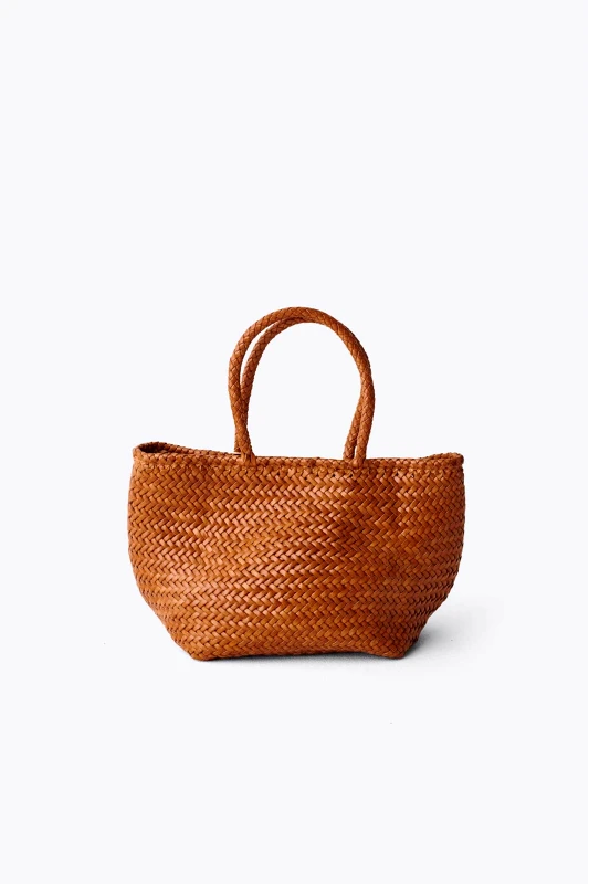 DRAGON DIFFUSION Dragon Diffusion γυναικεία δερμάτινη τσάντα χειρός "Grace Basket Small" - 8813 Ταμπά
